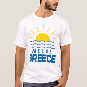 Milos Greece Sonnenschein und Meer Weiße Männer T-Shirt