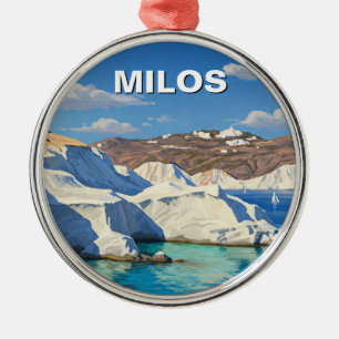 Milos Greece Travel Ornament Aus Metall