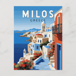 Milos Griechenland Reise Kunst Vintage Postkarte