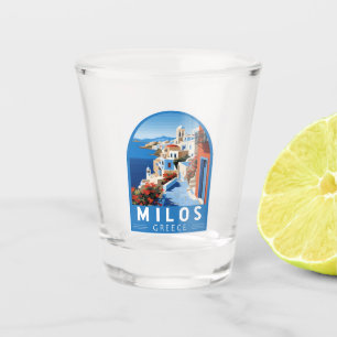 Milos Griechenland Reise Kunst Vintage Schnapsglas