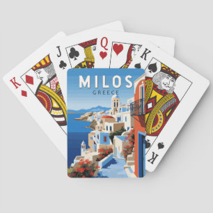 Milos Griechenland Reise Kunst Vintage Spielkarten