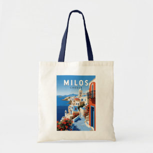 Milos Griechenland Reise Kunst Vintage Tragetasche