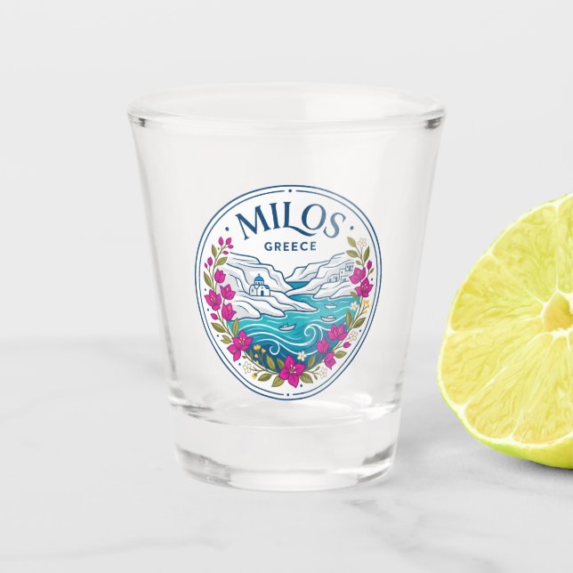 Milos Griechenland Schnapsglas (Vorderseite)