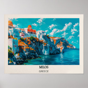 Milos-Reiseposter Milos-Druck Griechenland Kunst D Poster
