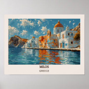 Milos-Reiseposter Milos-Druck Griechenland Kunst D Poster