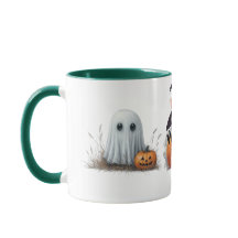 "Miloween" Hexenkatze und Ghost Halloween-Tasse