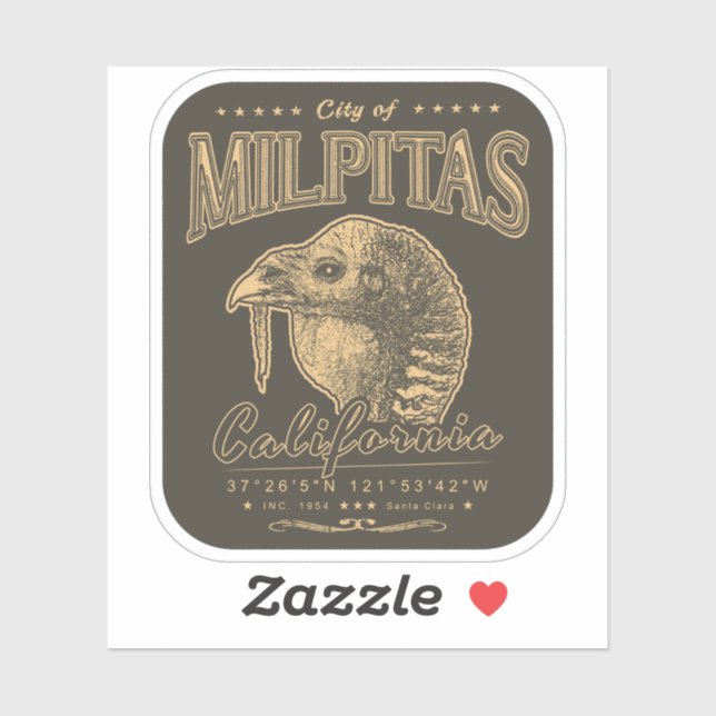 MILPITAS SANTA CLARA - SILICON TAL KALIFORNIA AUFKLEBER (Blatt)