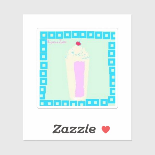 Milshake Signora Latte Aufkleber (Blatt)