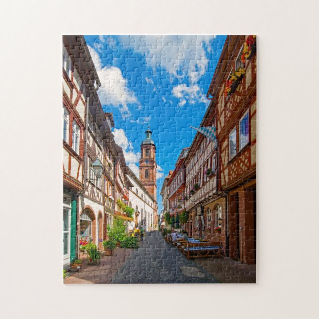 Miltenberg Odenwald Bayern Deutschland. Puzzle (Vertikal)