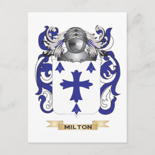 Milton Coat of Arms (Familienwappen) Postkarte