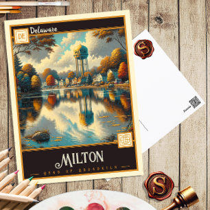 Milton, Delaware Antike Postkarte
