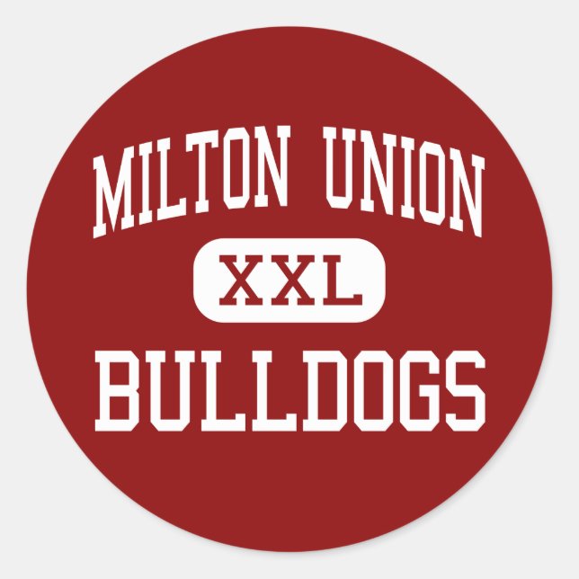 Milton Gewerkschaft - Bulldogs - High - West Milto Runder Aufkleber (Vorderseite)