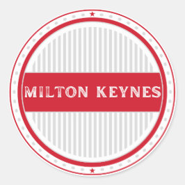 Milton Keynes City Pride Emblem – Englische Identi Runder Aufkleber