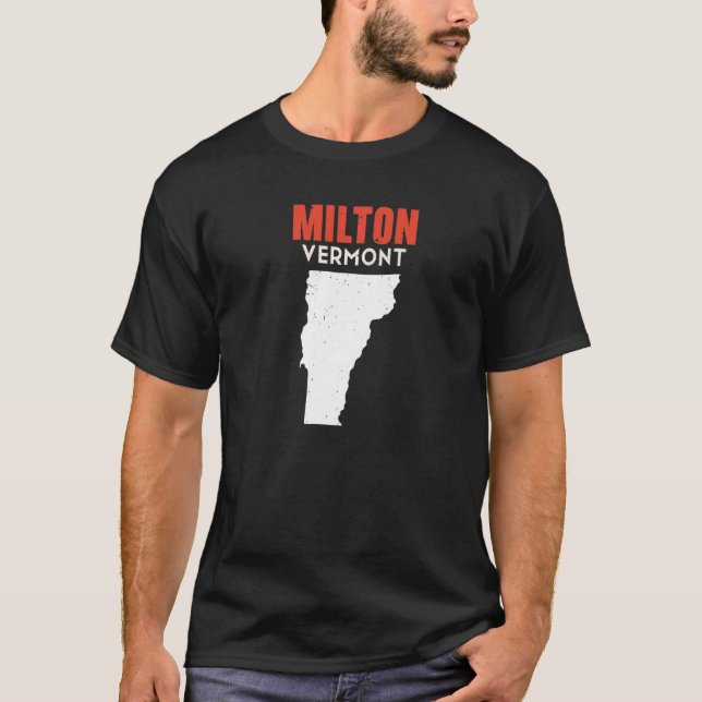Milton Vermont USA Staat America Travel Vermonter T-Shirt (Vorderseite)