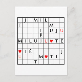 Miluju tě postkarte