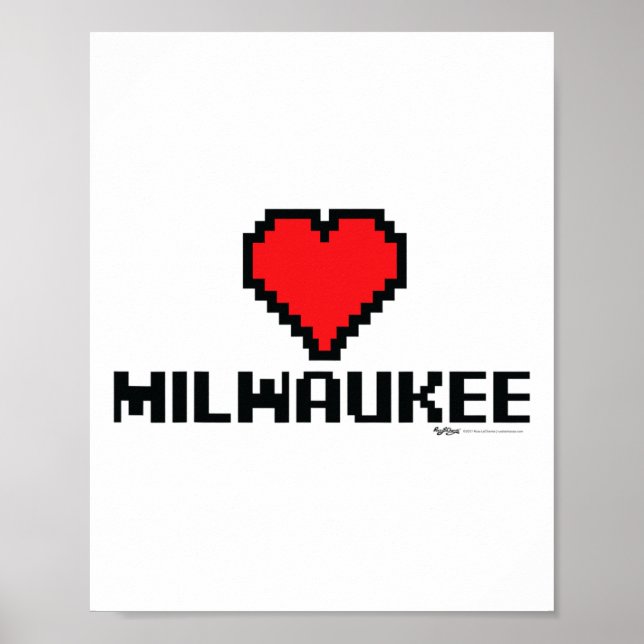 Milwaukee 8-Bit-Gamer-Stadt  Poster (Vorne)