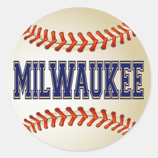 MILWAUKEE BASEBALL RUNDER AUFKLEBER (Vorderseite)