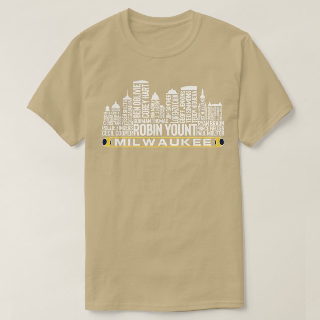 Milwaukee Baseball Team All Time Legends Milwaukee T-Shirt (Design vorne)