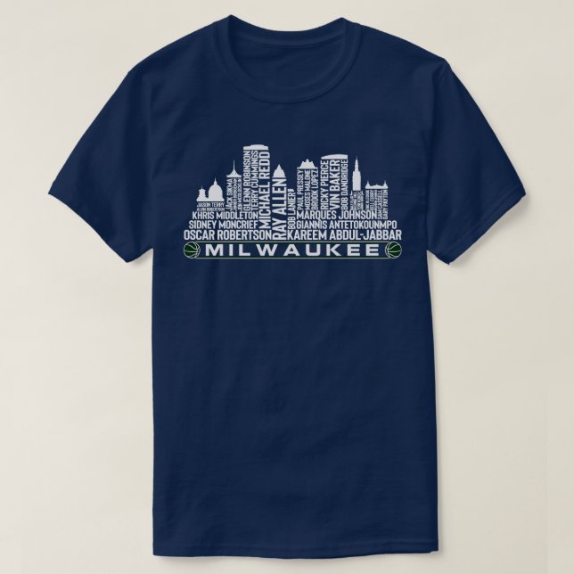 Milwaukee Basketball Team alle Zeit Legende Denver T-Shirt (Design vorne)