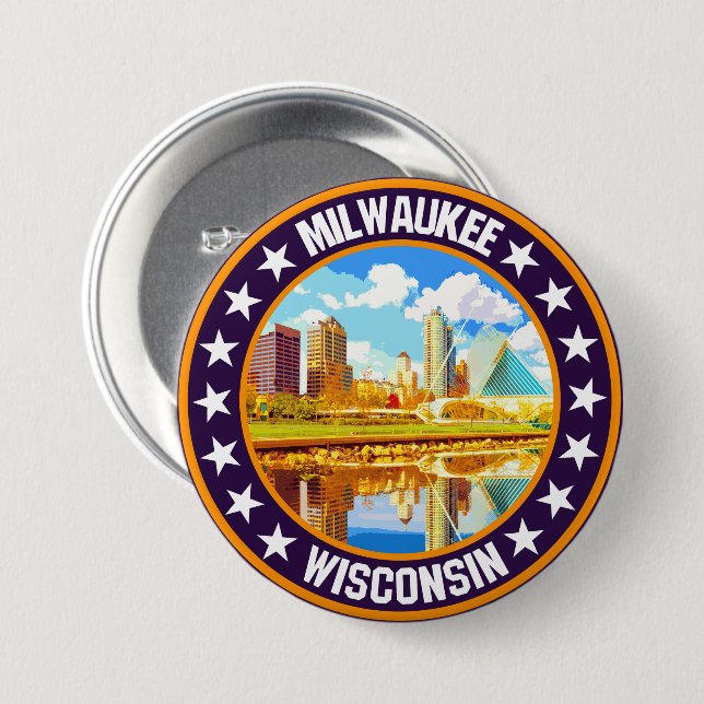 Milwaukee Button (Vorne & Hinten)