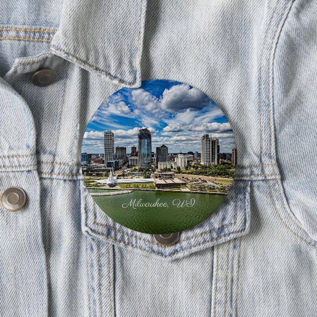 Milwaukee, Foto von Wisconsin City, Button (Beispiel)