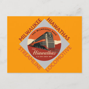 Milwaukee Hiawatha Eisenbahn Postkarte