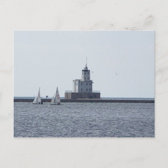 Milwaukee Lighthouse Postkarte (Vorderseite)