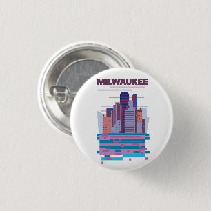 Milwaukee Reiseplakat Button