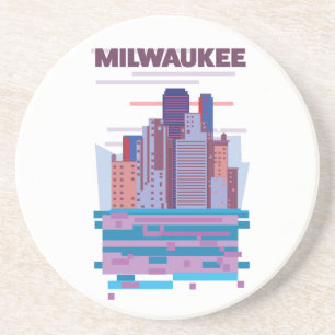Milwaukee Reiseplakat Getränkeuntersetzer