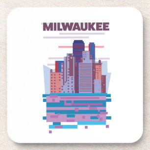 Milwaukee Reiseplakat Getränkeuntersetzer