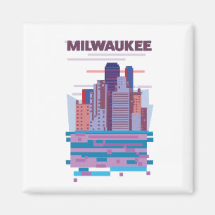 Milwaukee Reiseplakat Magnet