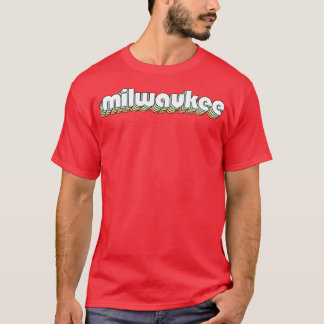 Milwaukee Retro Rainbow Typografie Faded Style T-Shirt