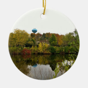 Milwaukee River, West Bend, Wisconsin Keramik Ornament