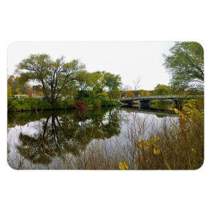 Milwaukee River, West Bend, Wisconsin Magnet
