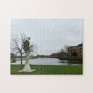 Milwaukee River, West Bend, Wisconsin Puzzle