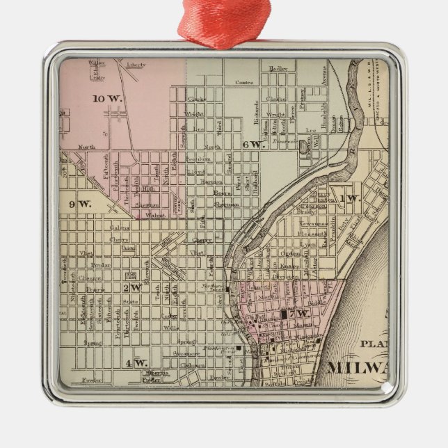 Milwaukee Silbernes Ornament (Vorne)