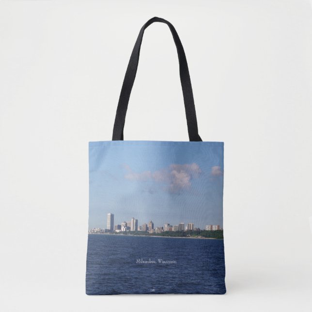 Milwaukee Skyline auf der ganzen Tasche (Vorderseite)