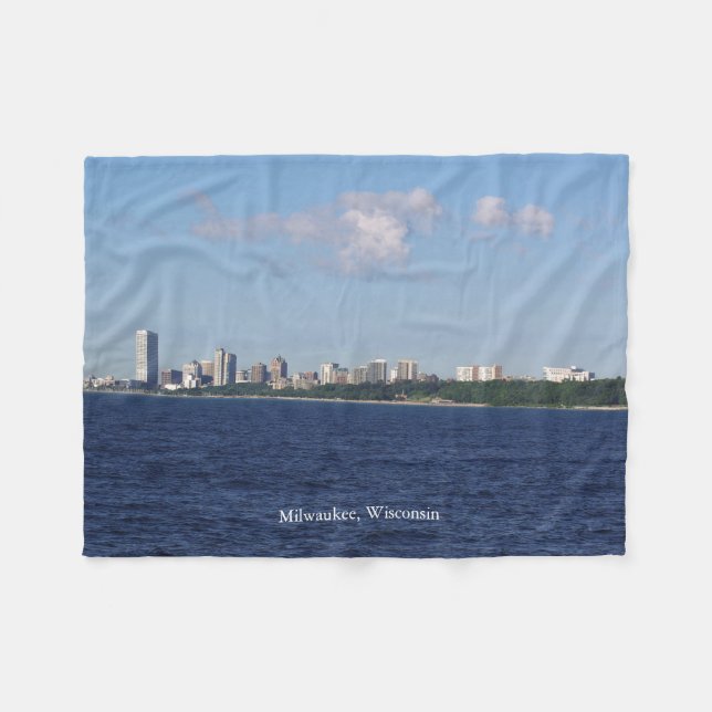 Milwaukee Skyline Fleecedecke (Vorderseite (Horizontal))