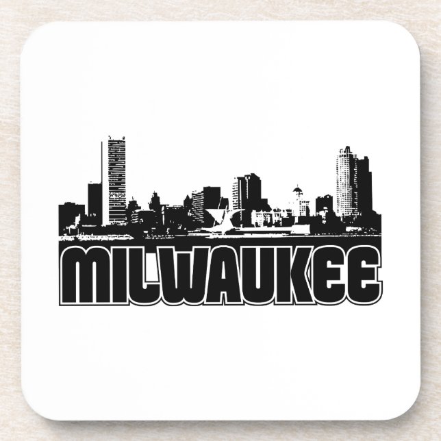 Milwaukee-Skyline Getränkeuntersetzer (Vorderseite)
