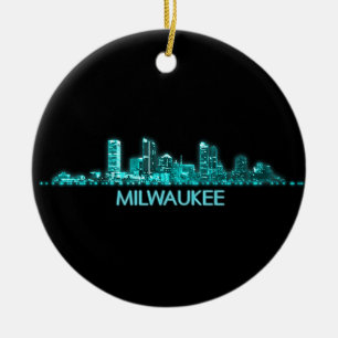Milwaukee Skyline Keramik Ornament