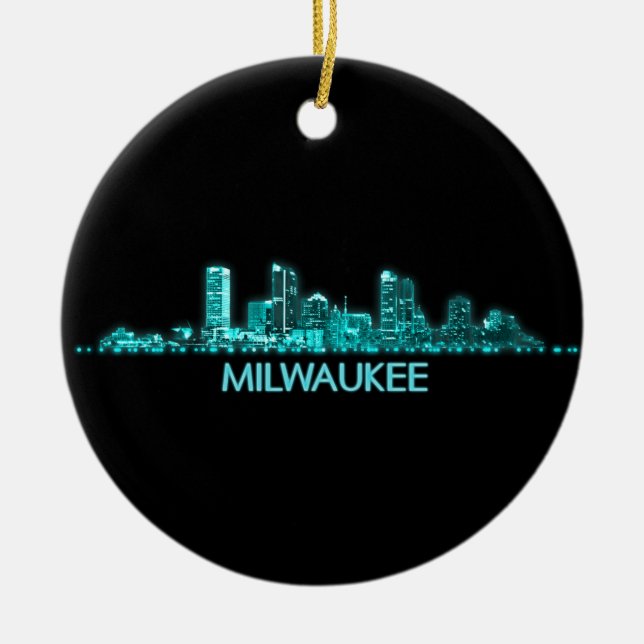 Milwaukee Skyline Keramik Ornament (Vorne)