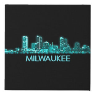 Milwaukee-Skyline Künstlicher Leinwanddruck