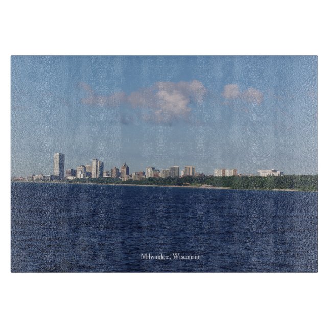 Milwaukee Skyline Schneidebrett (Vorderseite)