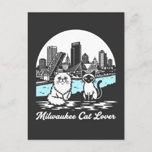 Milwaukee Stadt Wisconsin Katzenliebhaber Postkarte