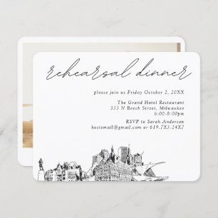 Milwaukee Wedding Elegante Probe Dinner Begleitkarte