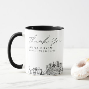 Milwaukee Wedding Minimal Custom Coffee Tasse