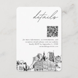 Milwaukee Wedding Modern Details QR Code Begleitkarte