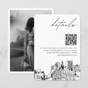 Milwaukee Wedding Modern Details QR Code Begleitkarte