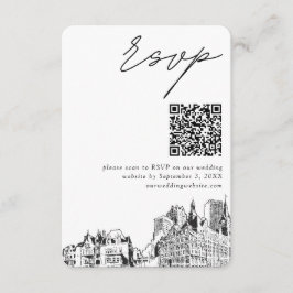 Milwaukee Wedding Modern UAWG QR Code Begleitkarte