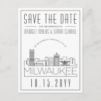 Milwaukee Wedding | Stilisierte Skyline Save the D